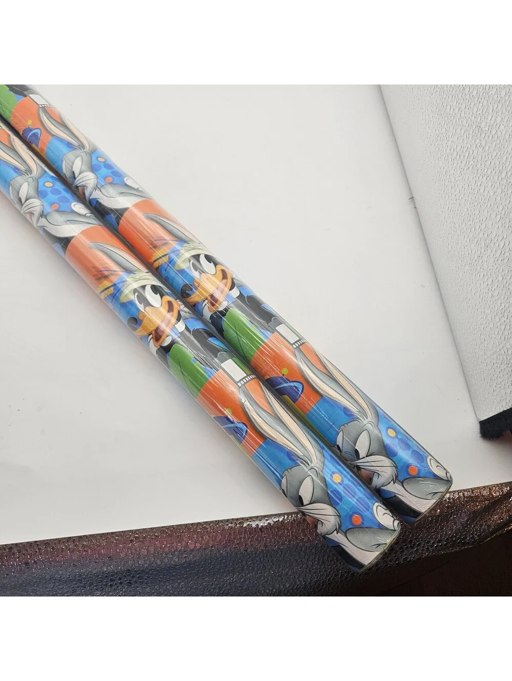 Vintage Hallmark Looney Tunes Back In Action Wrapping Paper 2 Rolls  15 Sq Ft Ea